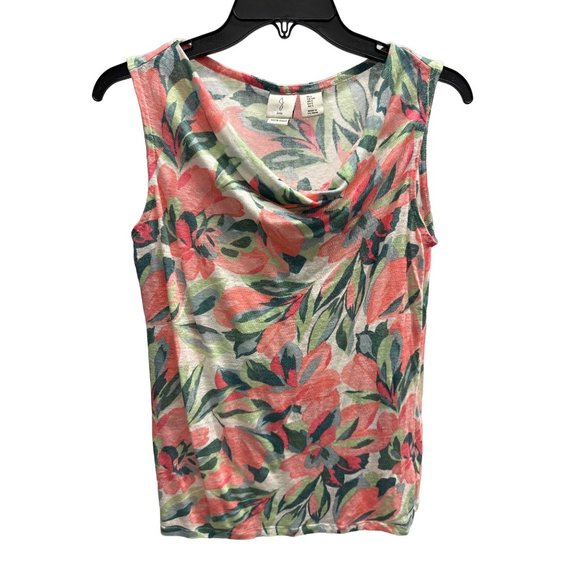 Joie 100% Linen Floral Print Tank Top Small - Picture 1 of 3